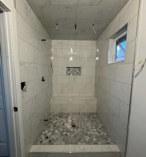 Tile shower renovation