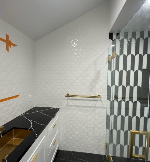 curbless tile shower